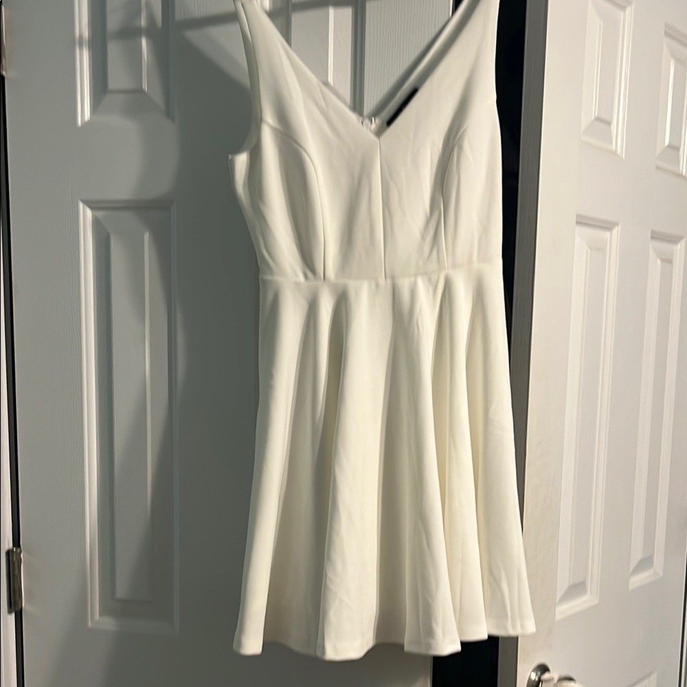 Lulu's Cream Sleeveless Mini Dress